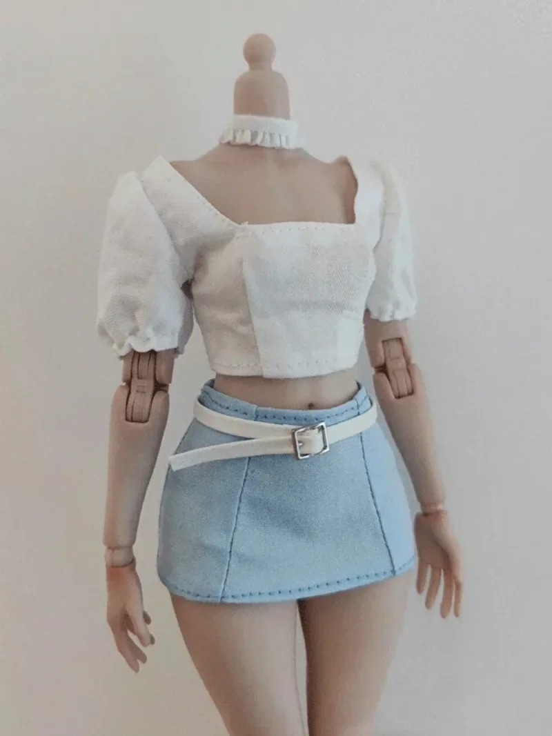 Vêtements Sodier pour femme, chemise, jupe et ceinture, échelle 1/6, pour figurine d'action AT202 de 12 pouces