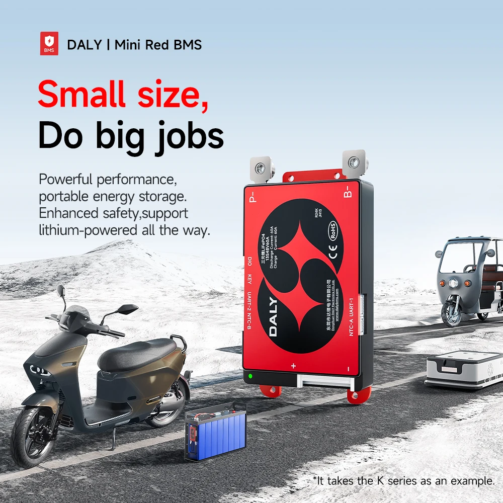 Daly 4S BMS inteligente Lifepo4 12V 100A 3S 8S 24V 40A 60A 150A 16S 48V 200A 250A BMS Bluetooth Li-ion 3,7 V 3,2 V