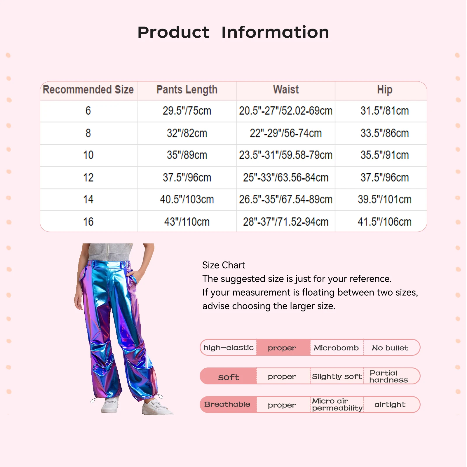 

Kids Girls Jazz Disco Cargo Pants Drawstring Leg Opening Trousers with Pockets for Jazz Hip-Hop Street Dance Performance