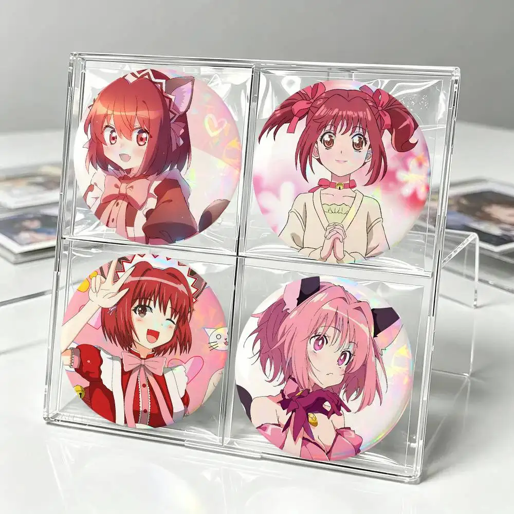 Tokyo Mew Mew Characters Momomiya Ichigo Round Badges Can Be Used To Decorate Clothes And Backpack Pins