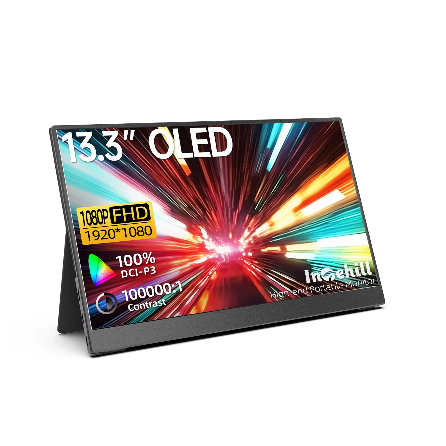OLED Portable Monitor, 13.3-inch 1080P Screen With Wide Color P3 100%, Portable Gaming Monitor