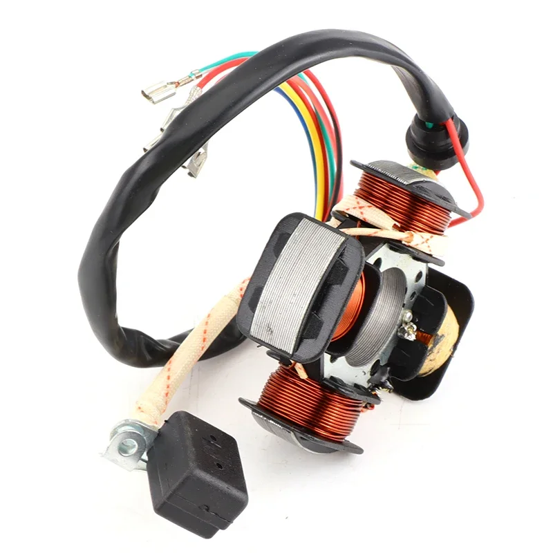 

4-Coil Stator Magneto Coil 4 Pole Plate Ignition Foot Starter For Honda CG125 150CC CB 125