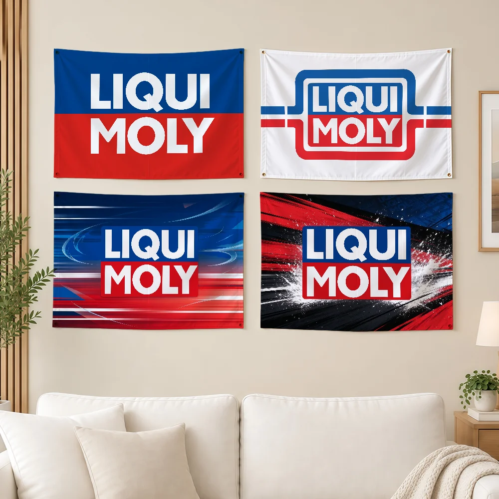 Brand Oil L-LiquiS M-MolyS Flag Durable Outdoor Decoration Indoor Design Patio Festive Classic Pole Wall Room Banner