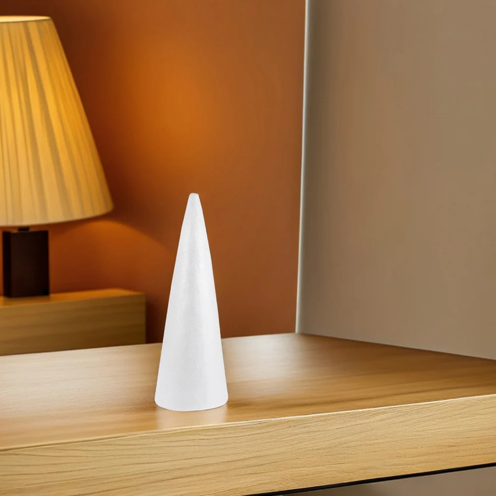 2 قطعة مخروط رغوة الأبيض البوليسترين الحرفية المخاريط DIY بها بنفسك الاطفال الديكور شجرة عيد الميلاد محور لوازم DIY مخروط