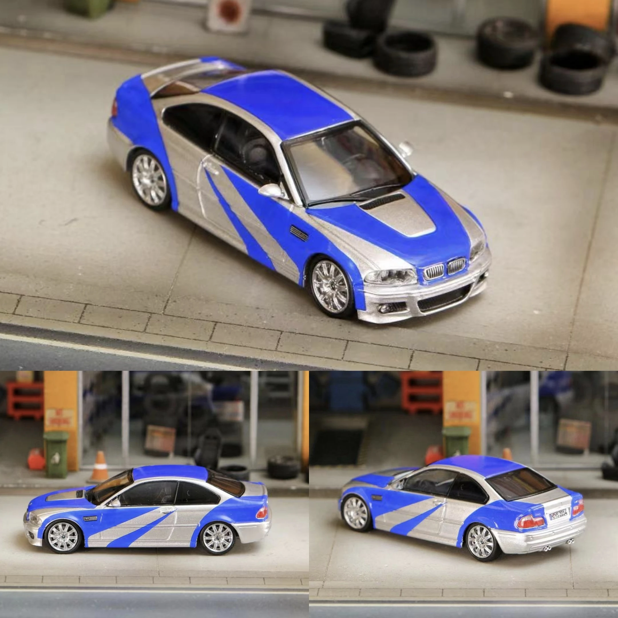 

SW 1:64 E46 Need for Speed Limited Alloy car model Collection decoration