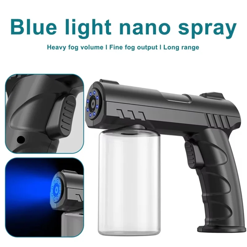 

B84B-Nano Disinfect Electric Wireless USB Atomizer With Blue Light Steam For Home Security, White