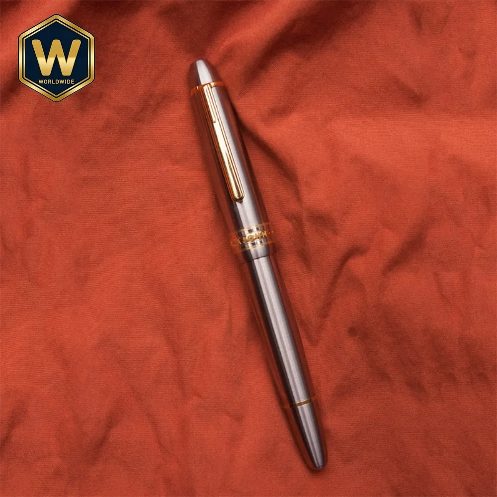 TI136 Titanium Alloy Piston Light Metal Ink Pen Hammer Texture Anti-Allergy Brushed