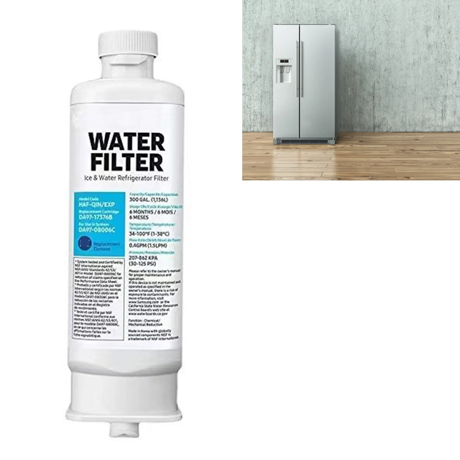 

Refrigerator Water Filter DA97 17376B Leakage Proof Replacement Fridge Water Filter for Home Refrigerator Water Filter