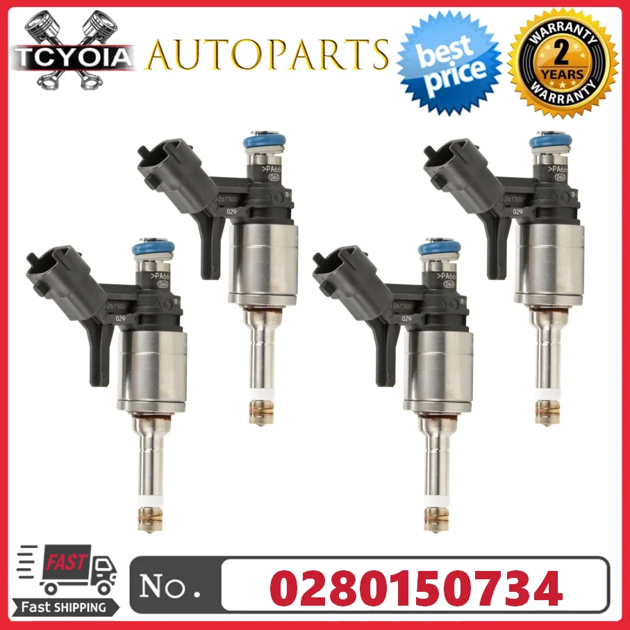

4pcs/lot Fuel Injectors 0261500029 V7528351 For CITROEN C4 MINI R55 R56 R57 PEUGEOT 207 308 1.6THP 16V