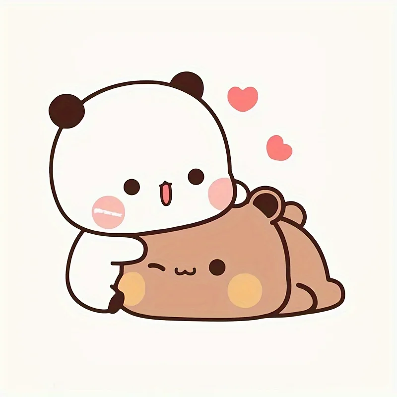 

1PC Cute Cartoon Pandabear Hug Sticker, Perfect for Decorating Skateboards, Notebook Covers, Mugs & Backpacks