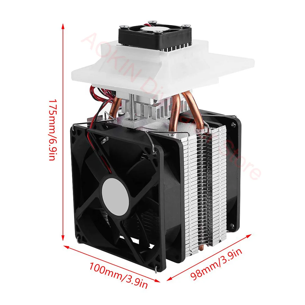 Peltier Cooler Semiconductor Refrigeration Cooling System DIY Kit 12V 6A Thermoelectric Peltier for Mini Air Conditioner