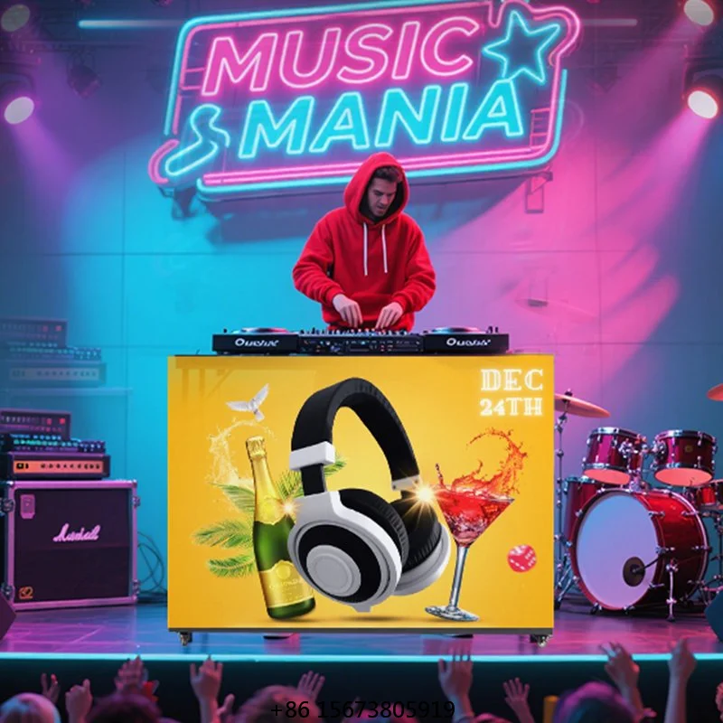 

Indoor Full Color Led Dj Booth P2.6 P3.91 P4.81 DJ Booth Portable Facade Digital LED Screen Display for Party Bar Nightclub