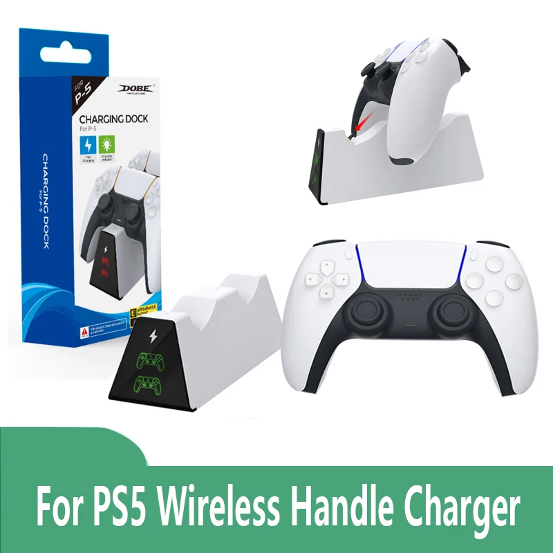 

For PS5 wireless handle dual-charge for PS5 handle contact charging base for PS5 wireless handle charger with indicator light