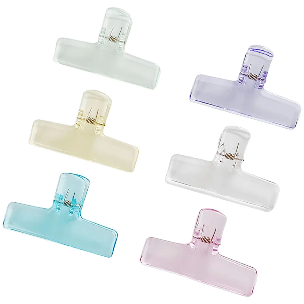 6 Pcs Binder Clamps Large Paper Clips Document Storage for Students Business Holder