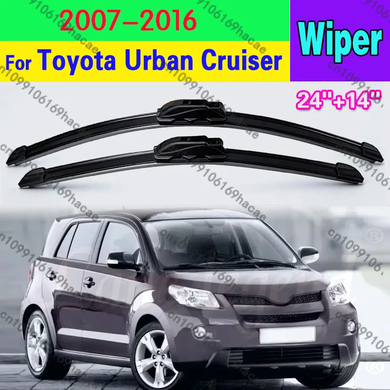 For Toyota Urban Cruiser ist XP110 2007 - 2016 Car Front Wiper U-Shape Soft Rubber Boneless Wiper HD Silent Durable Wiper 24"14"