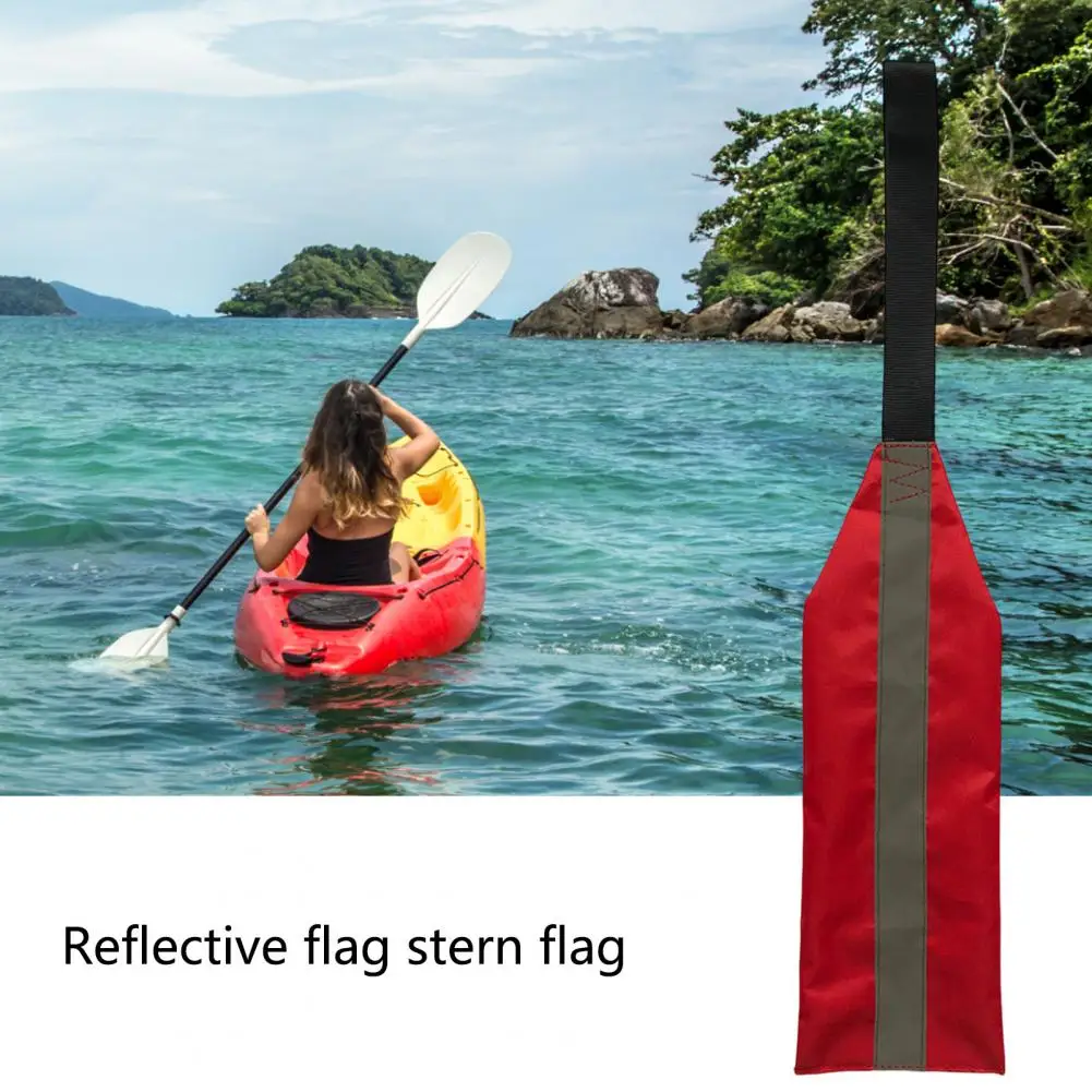 Lightweight Reflective Striped Flag Bright Color Canoe Flag Precision Alignment Safe Kayak Tail Flag  Reminder