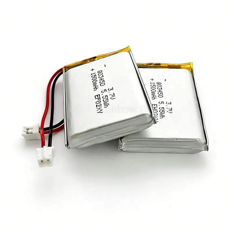 803450 Batteries 3.7V Lithium Polymer Battery 1500mAh Rechargeable Ph2.0 for Massage Instrument Car Recorder Gps Navigation
