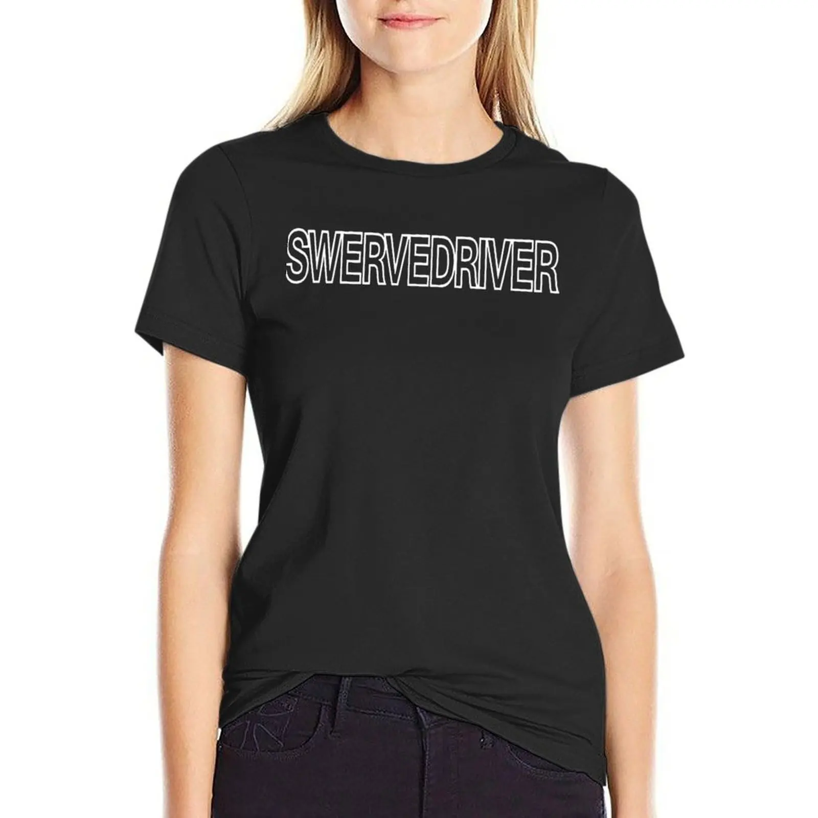 

SWERVEDRIVER BAND T-Shirt plus sizes plus size tops quick-drying vintage t shirt for Women