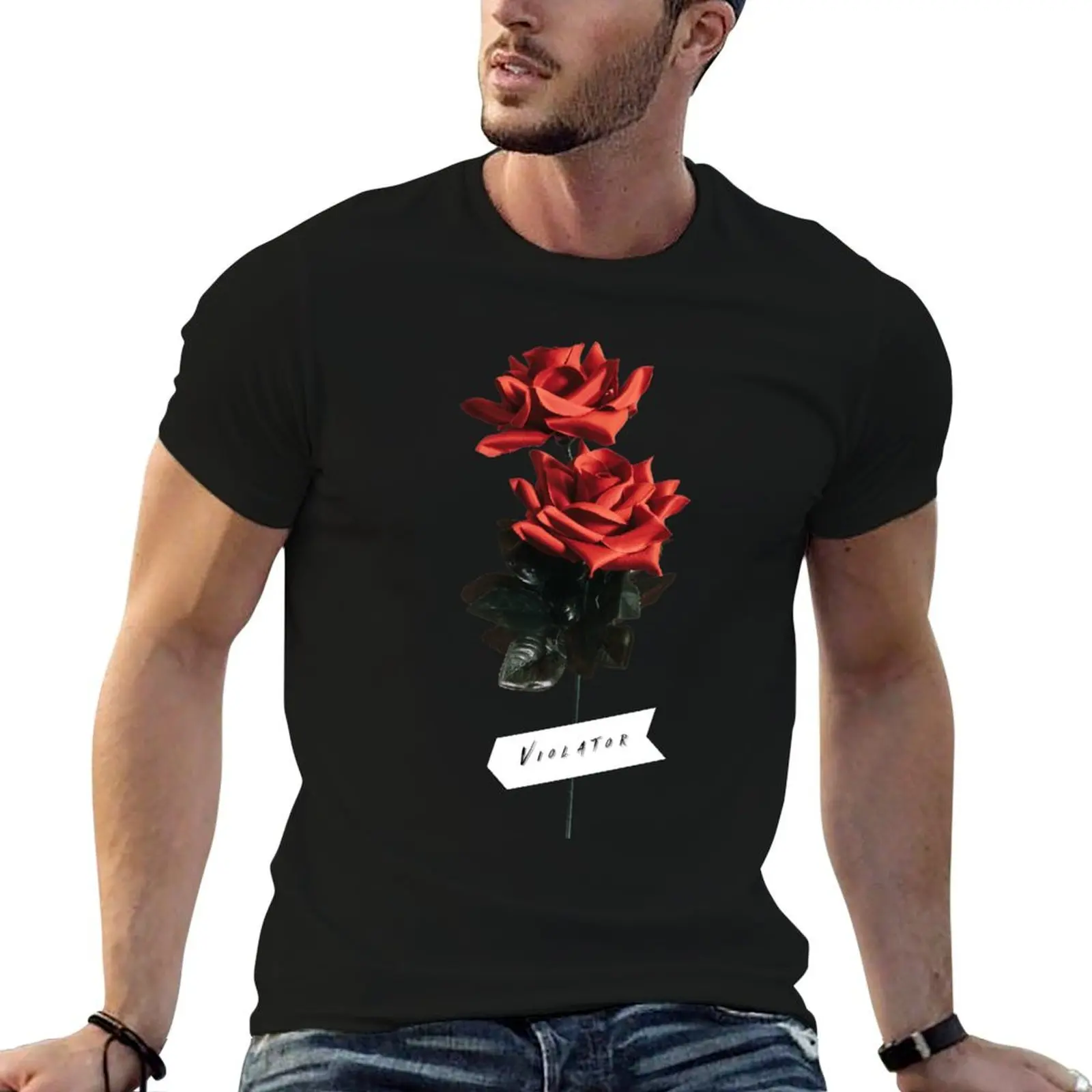 dm, violator aesthetic rose design T-Shirt Holiday All Match T-Shirt