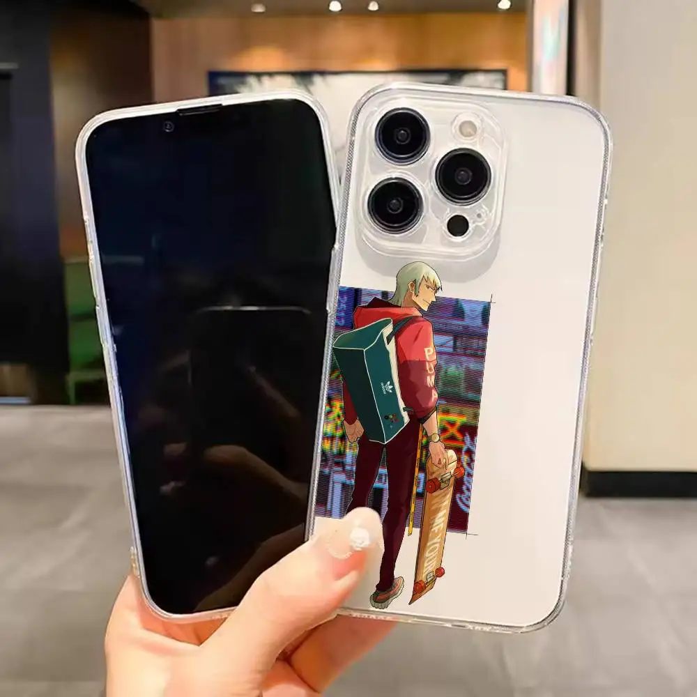 

MEGALO BOX A-Anime C-Cool For iPhone 17 16 15 14 13 12 11 Mini Pro Max Plus Transparent Phone Case