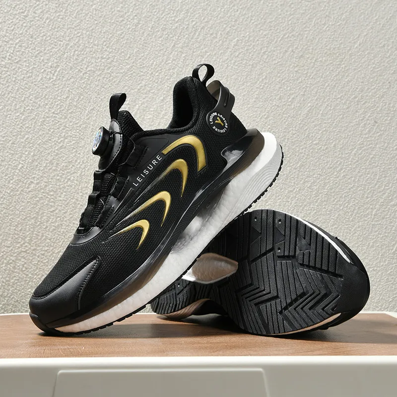 Mens Running Shoes Summer New Breathable Professional Marathon Training Shoes Cushioning Flat Tennis Shoes Female