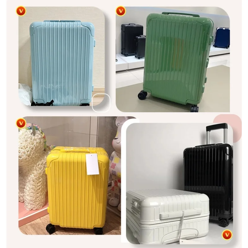 Good-looking Silent Luggage Boarding Universal Wheel Trolley Case Travel Password Leather Suitcase