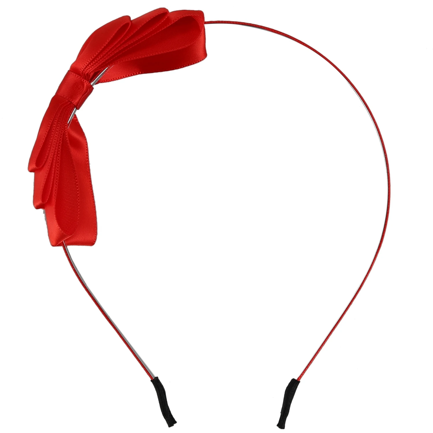 Fascia per capelli con fiocco Accessori per capelli con fascia elastica morbida con fiocco per bambini Adulti Rosso