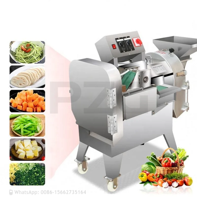 

500-800kg/H Multifunctional Parsley Green Leaf Vegetable Cutting Machine Onion Chopper Potato Carrot Fruit Vegetable Cutter