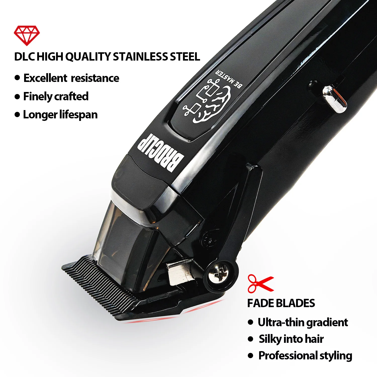 BRDCLIP BRD106 Professional Oil Head Electric Cordless Hair Clipper 7500RPM Hair Salon Trimmer DLC Blade Men's Barber Machine