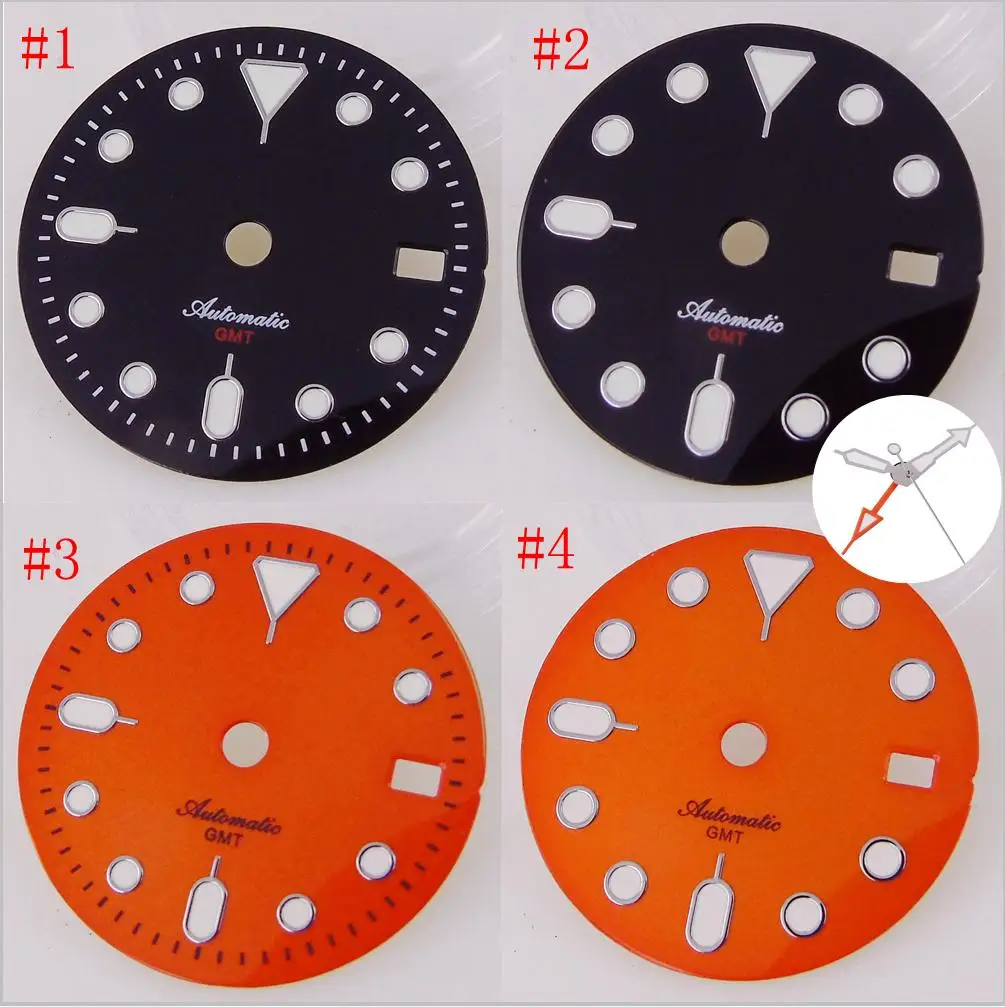 

Fit NH34A GMT 29mm Watch Dial Hands Have No Index Suitable For NH34 Movement Watch Dial Luminous Hands Parts