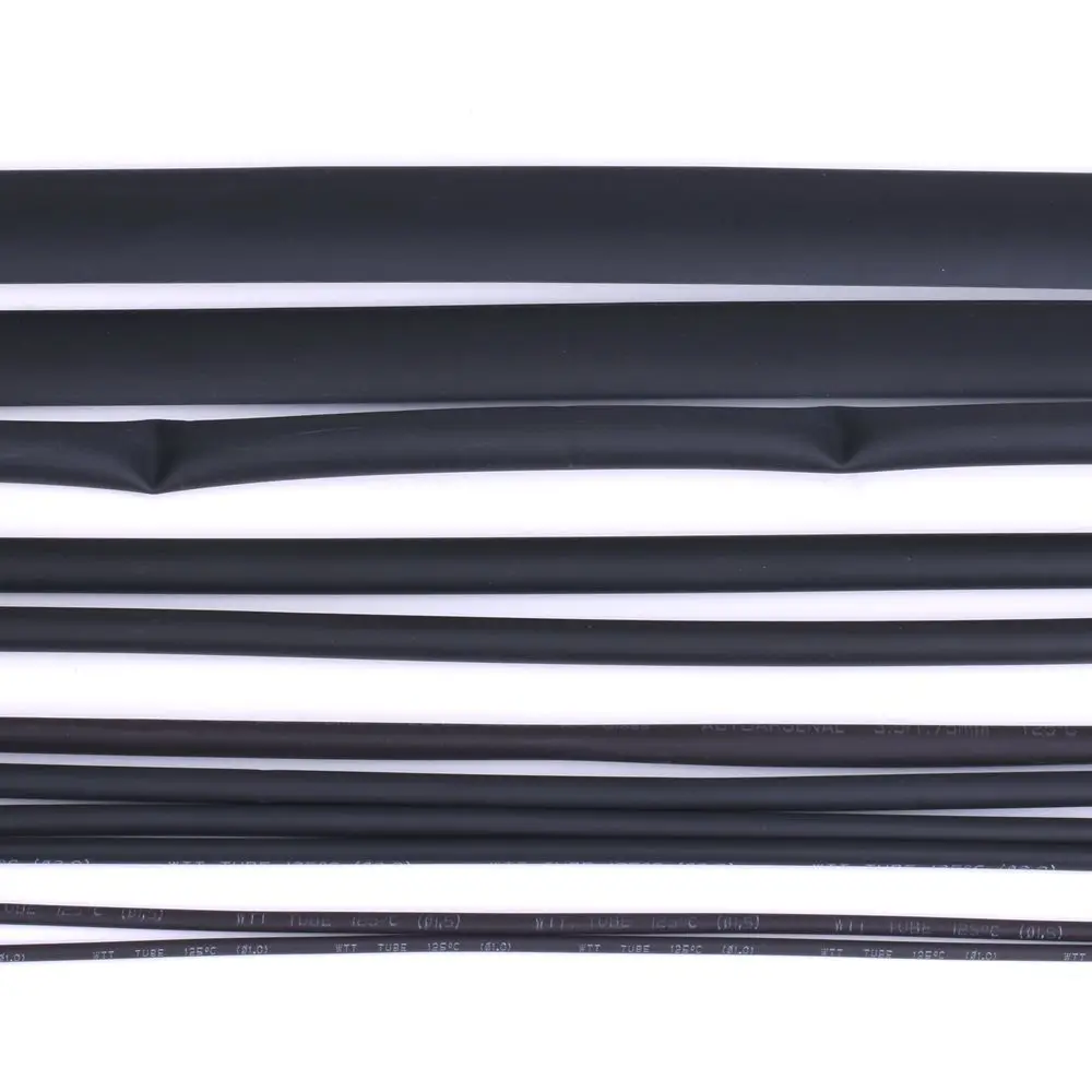 Protecteur de câble noir 1/5/10M, Tube thermorétractable de 1 à 120mm, gaine thermorétractable, accessoires de câblage électrique