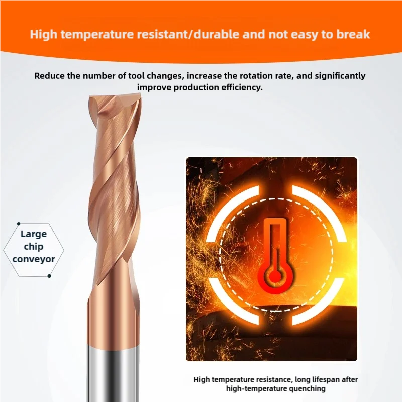 GARINA Milling Cutter 1-20mm Two Flutes Carbide End Mill TiCN Coated Flat End Mill Bit CNC Machine Milling Bit CNC Cutting Tools