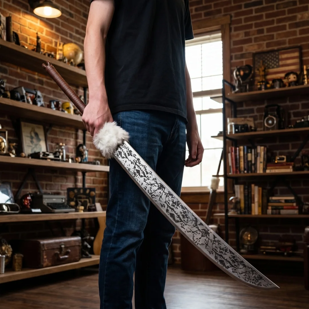 Katana de Anime Fushiguro Toji de 50 Pulgadas, Cuchillo Jujutsu Kaisen, Espada Grande, Katana Japonesa de Tamaño Real, Accesorio de Cosplay, Sabre Samurai, Regalo