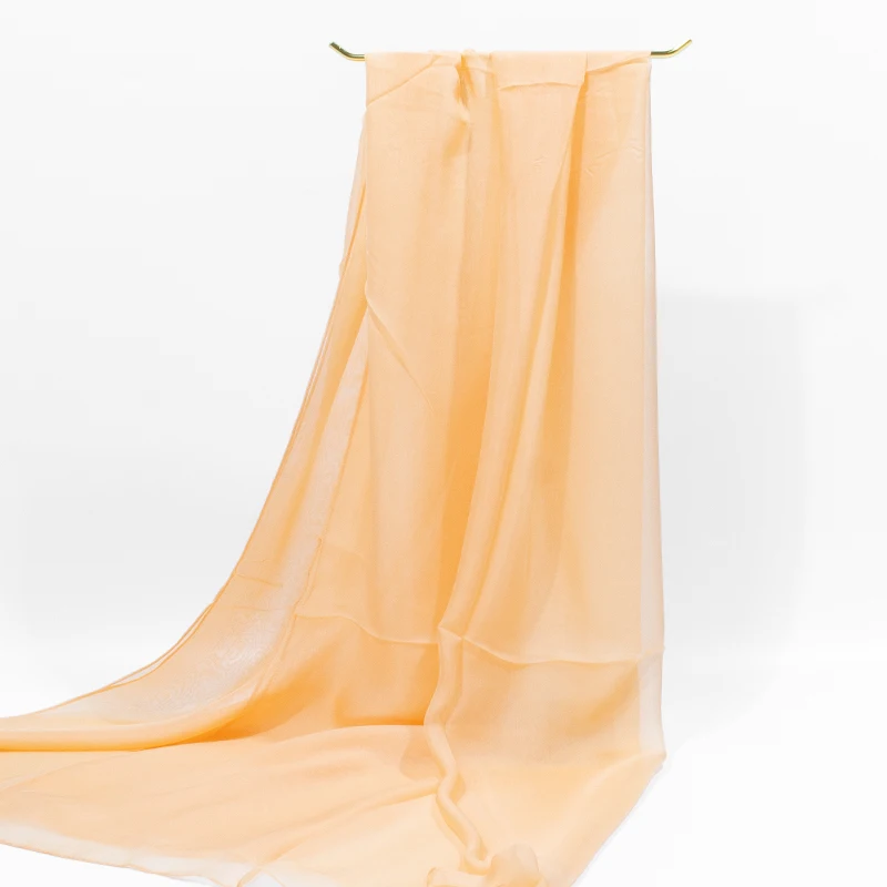 Fotografia 7: Nova Moda Verão Feminina Lenço de Praia Cor Sólida Xales de Seda Faixa de Cabelo Feminina Envoltórios de Cabeça Protetor Solar Hijab Atacado