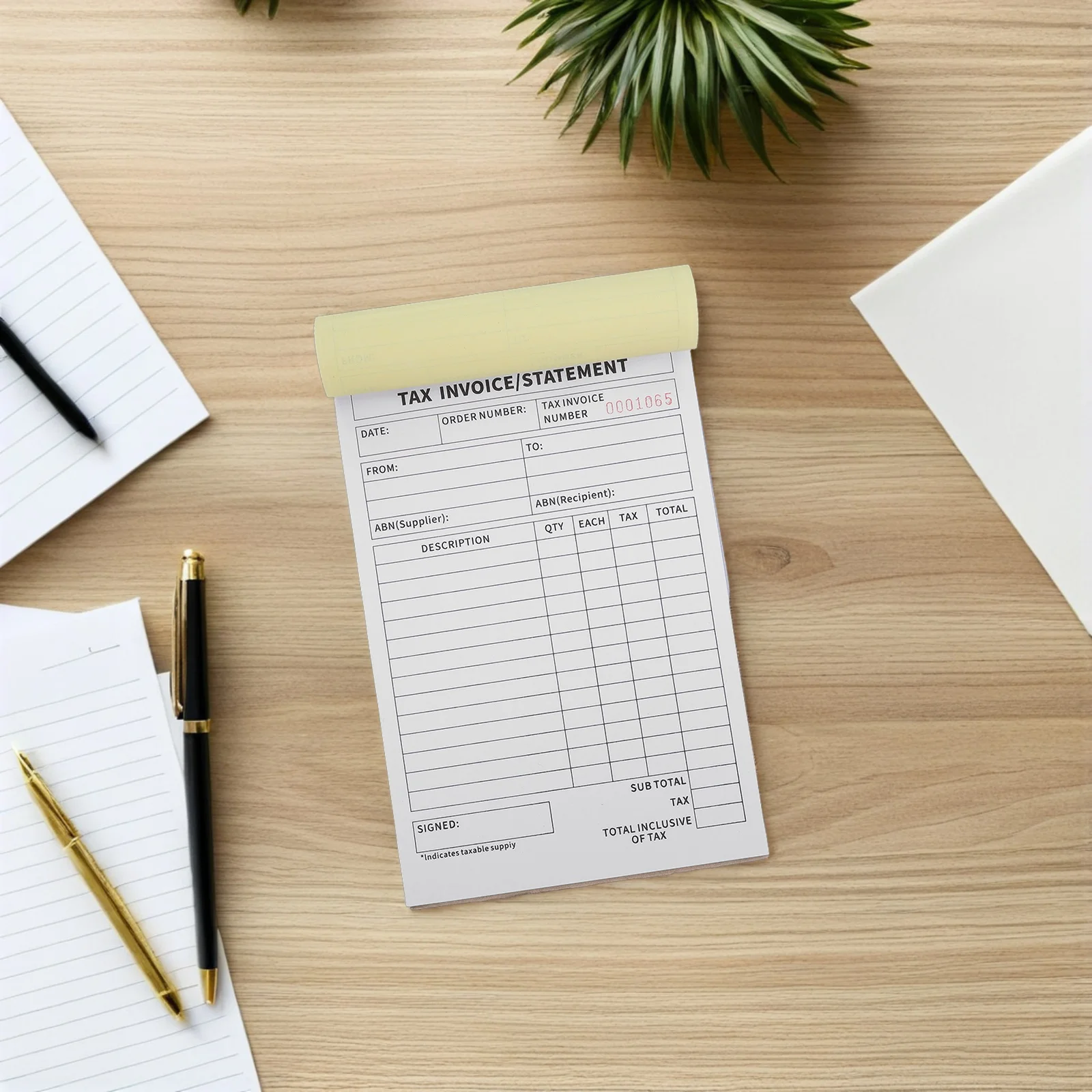 60 صفحة كتاب إيصالات فاتورة الأعمال التنسيق الإنجليزي فاتورة الضرائب فارم طلب البيع بالتجزئة مذكرة التسليم للأعمال الصغيرة المالية #4