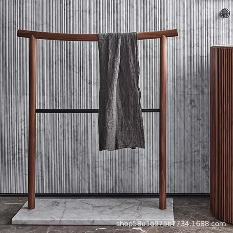 Solid wood towel rack