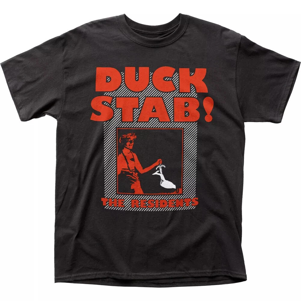 

The Residents Duck Stab Tee Mens Licensed Rock N Roll Band Retro Tee American T-shirt Men Hip-hop Rock Short-sleeved Women Top