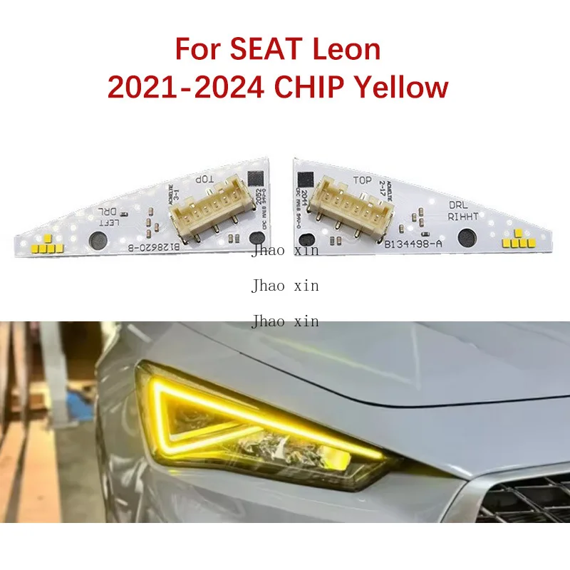 

5FJ941475 5FJ941476 Car Headlight CHIP Ballast Lemon Yellow For SEAT Leon Daytime Running Lights 2021-2024 Angel Eye Module Chip