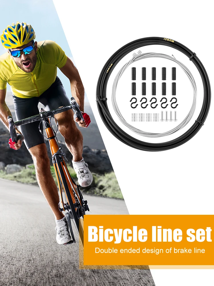 AliExpress MUQZI MTB Road Bike Brake Cable Shift Line Set Accessories Transmission Tube Cables Wire Bicycle Shift Gear Brake Cable Set