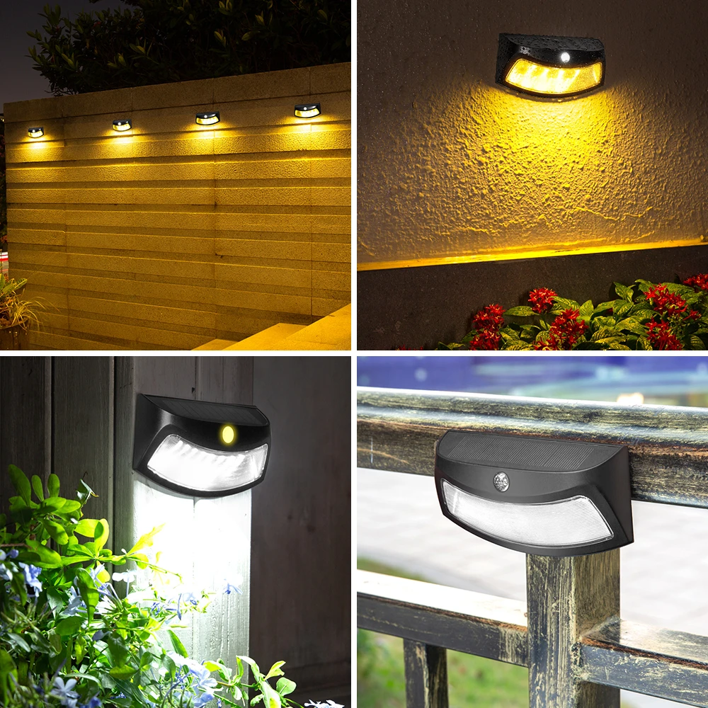 Solar Motion Sensor Light LED Wall Lamp Outdoor Waterproof Intelligent Light Control Garden Decorative Landscape Street Lantern