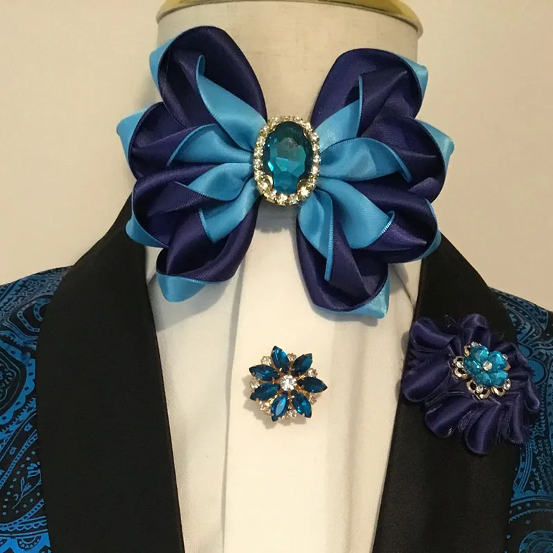 Оригинальный комплект брошей ручной работы с галстуками-бабочками, высококачественные аксессуары для классической рубашки, мужские свадебные воротники, комплекты карманных полотенец с цветочным корсажем
