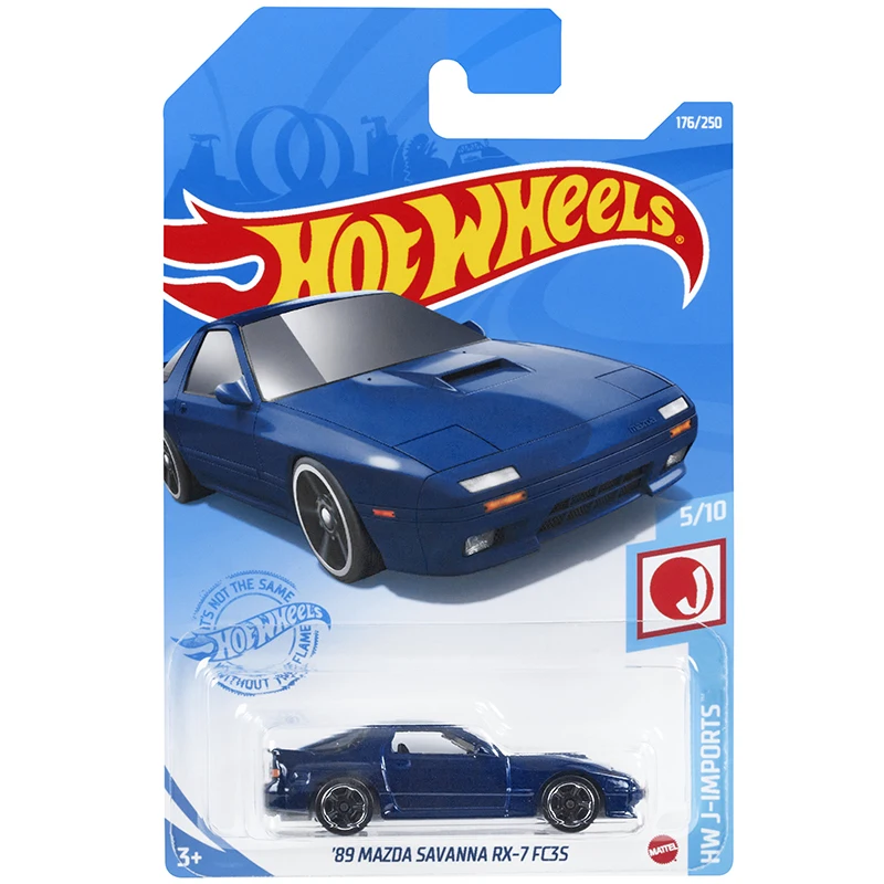 2023-51 Hot Wheels Cars 89 MAZDA SAVANNA RX-7 FC35 1/64 Metal Die-cast Model Cars Toy Vehicles