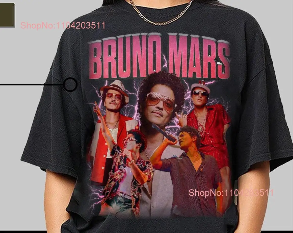 Bruno Mars T Shirt Vintage Fan Bootleg Halloween Merch long or short sleeves