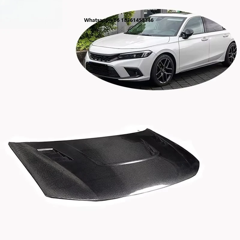 

For Civic 9th Engine Hoods 2012-2015 Car Front Bonnet a Style Carbon Fiber Engine Cover Hood