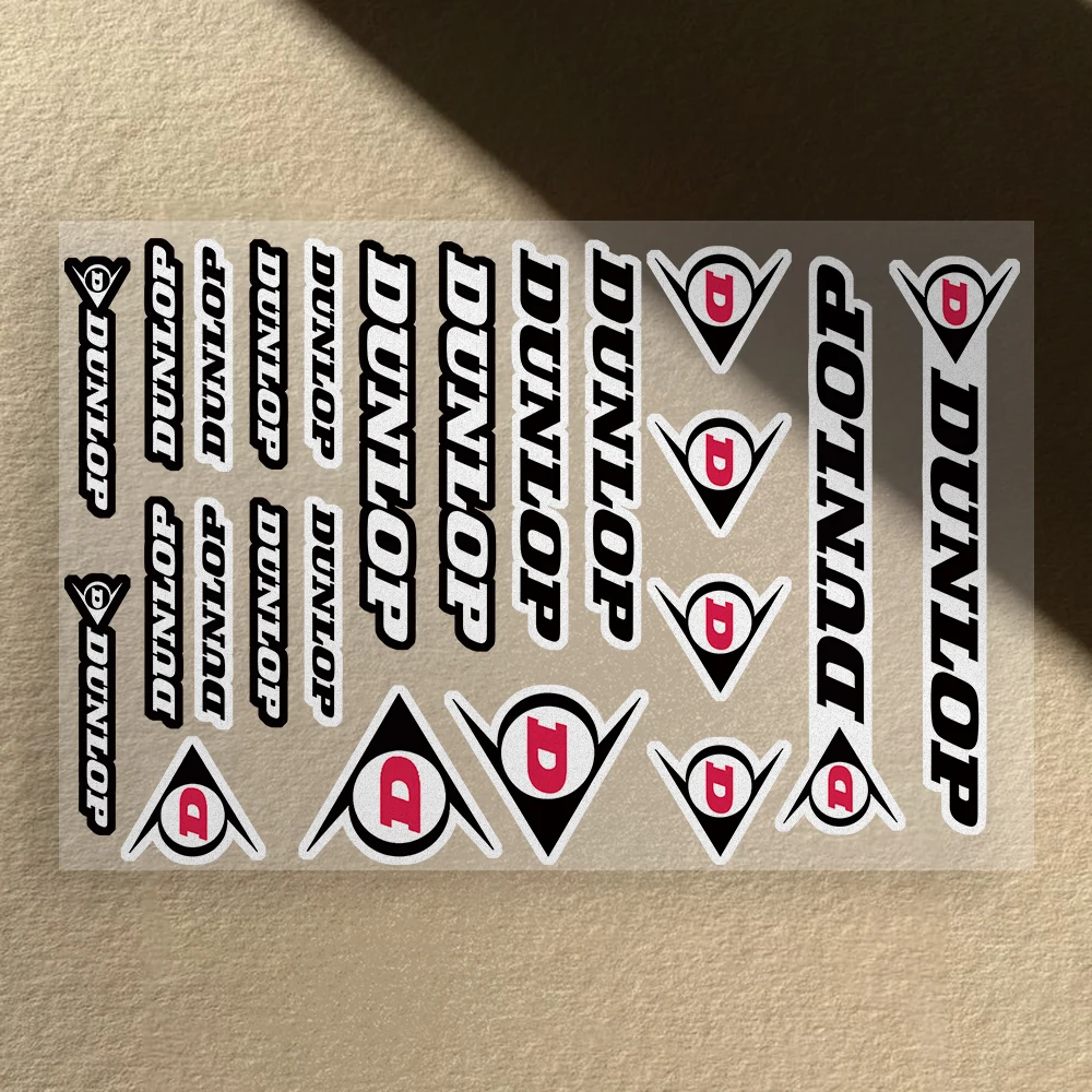 Adesivos refletivos para motocicletas, adesivos para carro e capacete de bicicleta, equipamento de segurança para pilotagem, visibilidade aprimorada, faixa D-DunlopS