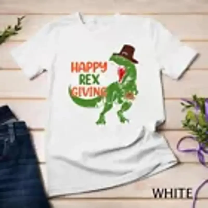 Happy Rex Giving Tyrannosaurus Rex Thanksgiving Season Unisex T shirt