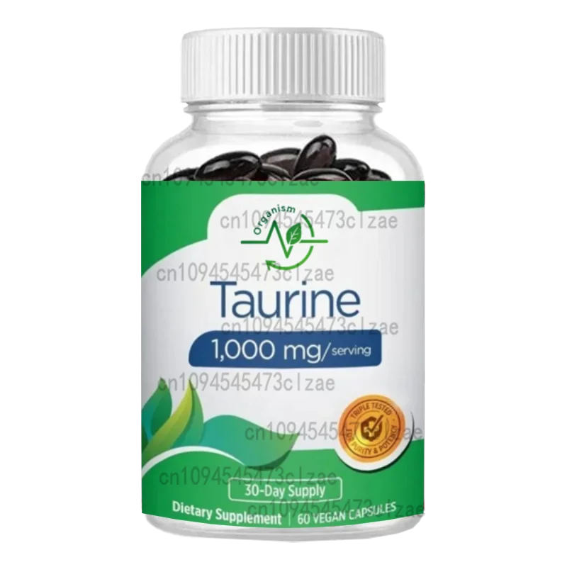 

Добавка веганской таурин — 1000 мг на порцию, 60 капсул, ежедневная добавка для поддержки здоровья