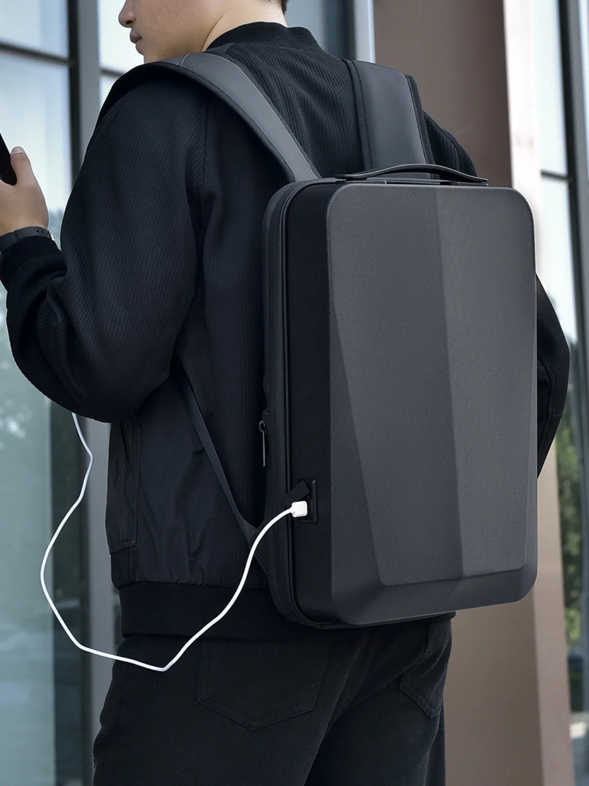 Business Travel Gaming Laptop Backpack Men's Hard  Expansion Computer Bag Large Capacity Double Shoulder Bag for Youth