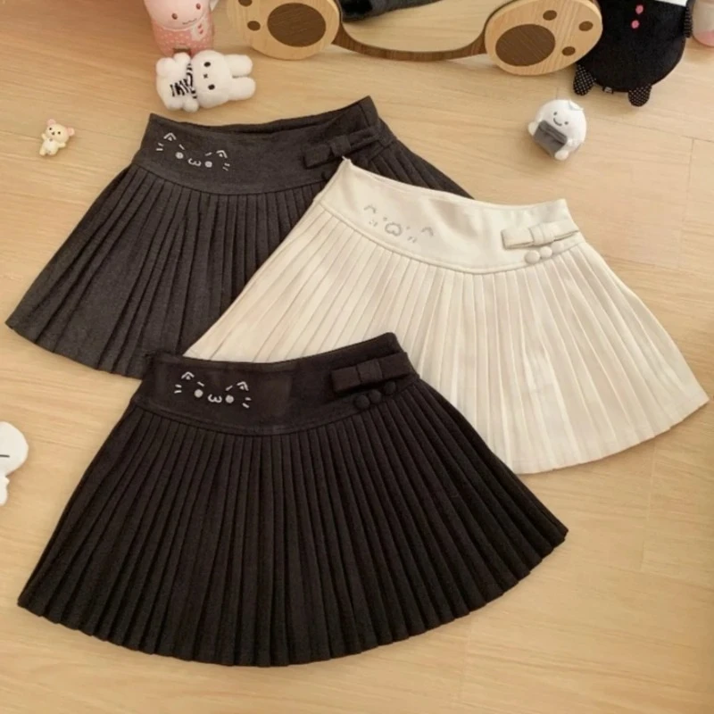 

Japanese Kawaii Lolita Style Pleated Skirt Women Sweet High Waist A Line Short Skirt Spring Y2k Aesthetic Korean Cute Faldas New