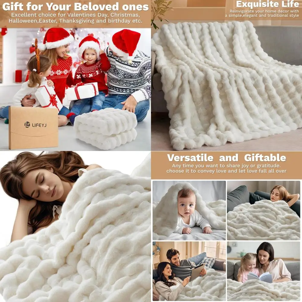 

Роскошное плюшевое одеяло из искусственного меха, 60x80, можно стирать в машине, идеальный подарок на Рождество и день рождения для женщин и мам